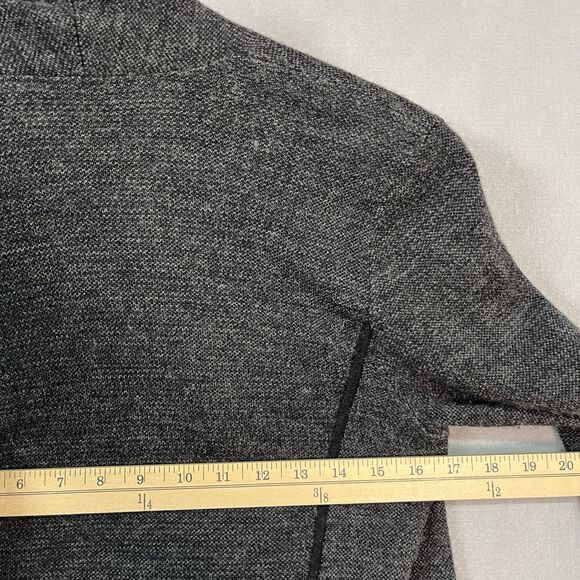 Eileen Fisher Women's‎ Black/Gray Merino Wool Open Front Jacket Blazer Sz Small - Picture 5 of 7